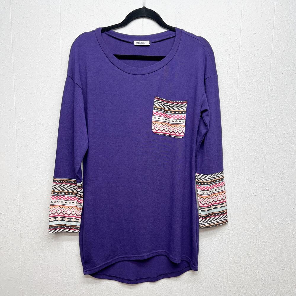 Styleword Tunic Sweater Dress Womens Medium Bohemian Loungewear Relaxed Pullover